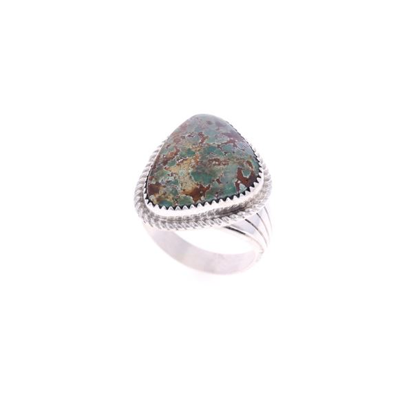 Navajo Sterling Turquoise Ring, Herbert Tsosie
