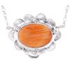 Image 3 : Navajo R Sam Sterling Silver Spiny Oyster Necklace