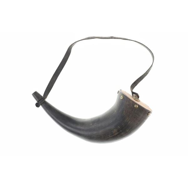 Buffalo Powder Horn W/ Shoulder Strap Late 1800s