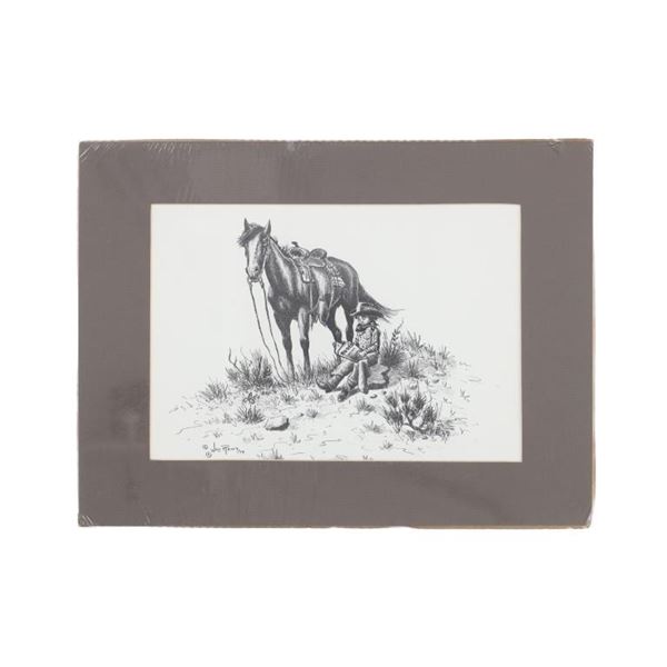 William Rains Matted Print "Tomorrow's Champion"