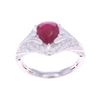Image 8 : GIA RARE Burmese Ruby VS2 Diamond Platinum Ring