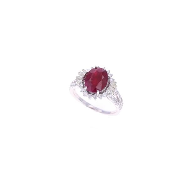 GIA Burma Myanmar Ruby VS1 Diamond & Platinum Ring