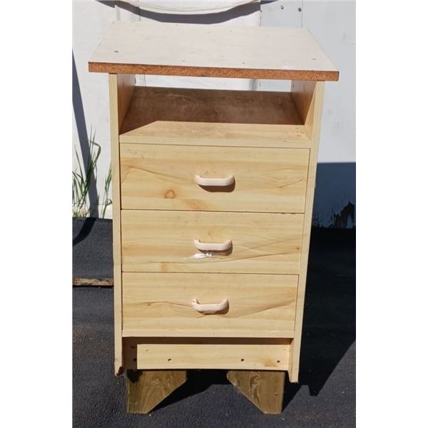 3 Drawer Side Table 18Wx18Dx34H