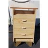 Image 1 : 3 Drawer Side Table 18Wx18Dx34H