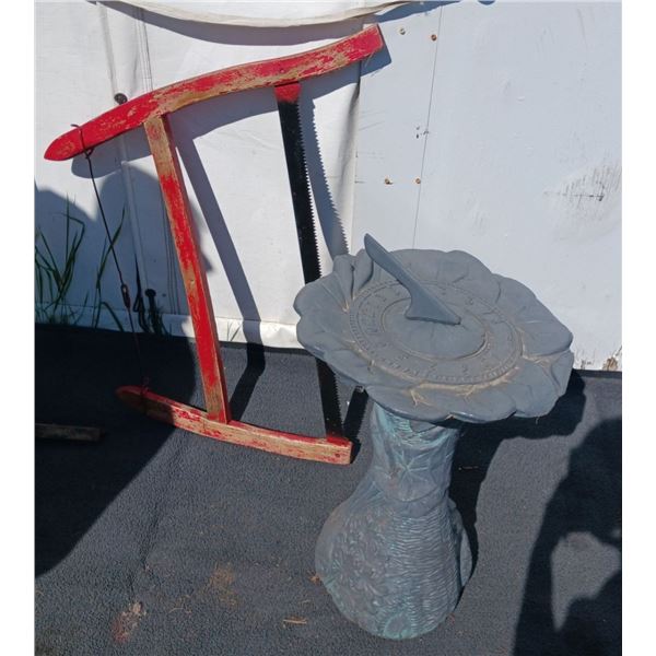 2ft Sundial and Bow Saw