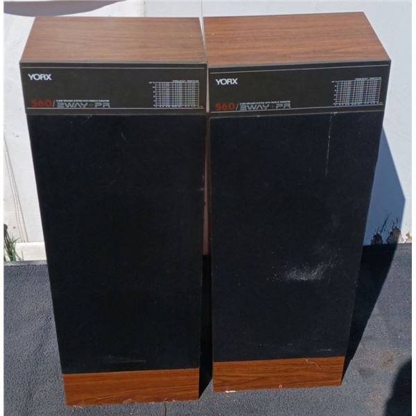 Pair of York Speakers 12W8Dx33H