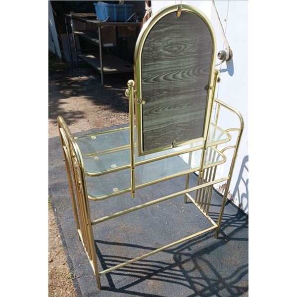 Brass and Glass Vanity