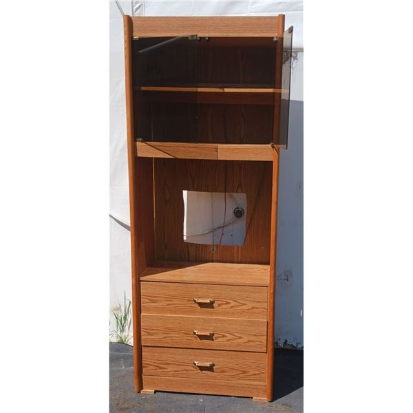 Cabinet 30Wx16Dx79H (glass doors are broken)