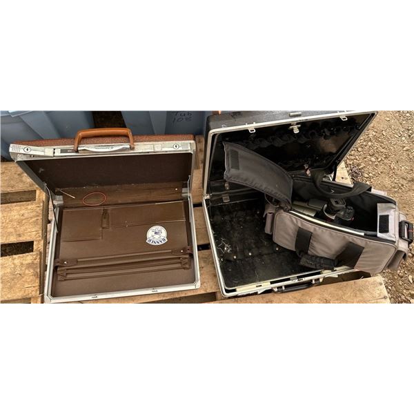 2 Briefcases (No Locks) Plus an RCA Video Recorder