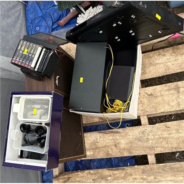 HDMI Player, claimed to work but physically damaged; Plus Speakers Set and more!