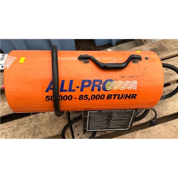 All Pro 50k - 85k BTU Heater