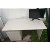 Image 1 : White Table Attached with Monitor ( 47W, 23D, 30T)