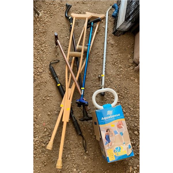 Bath Gripper and Set of Crutches, Canes, and More!