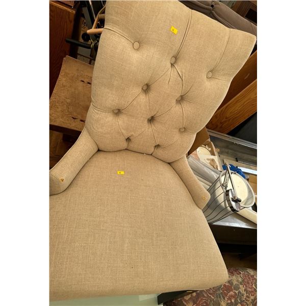 Fabric White Chair - 22W, 21D, 39T