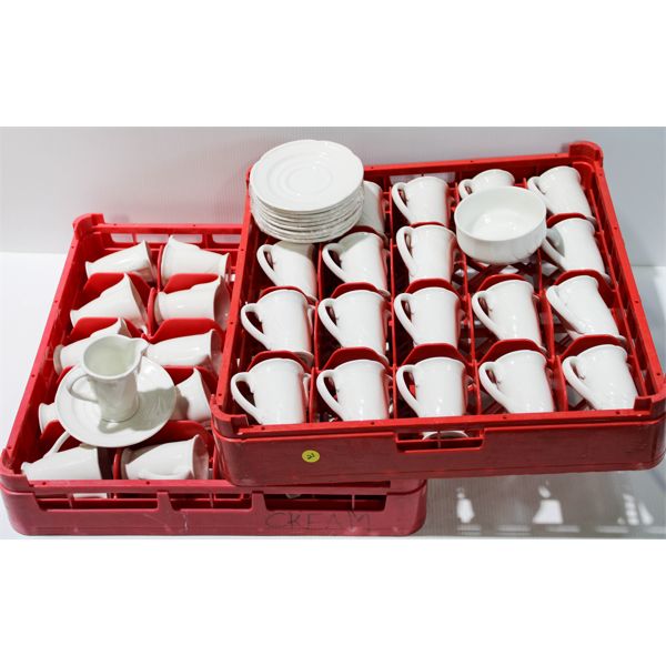 40 DODSON CREAM PITCHERS & 10 SAUCERS