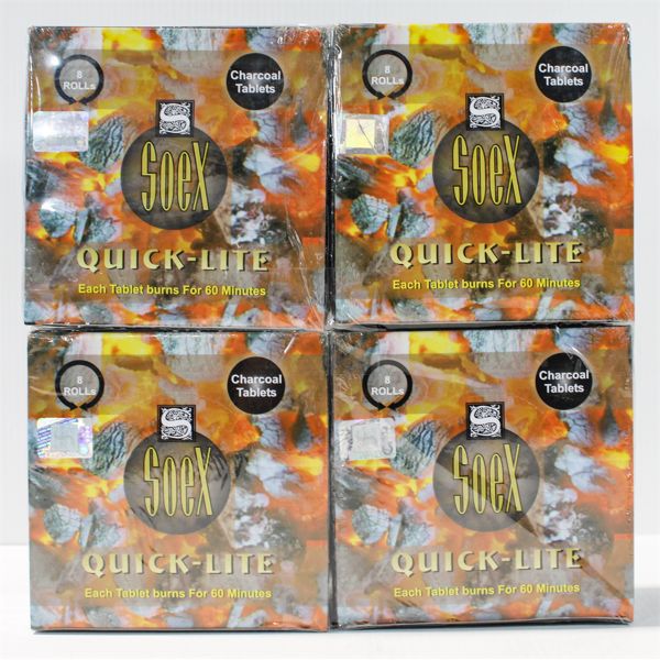 4 BXS SOEX QUICK LITE CHARCOAL TABLETS