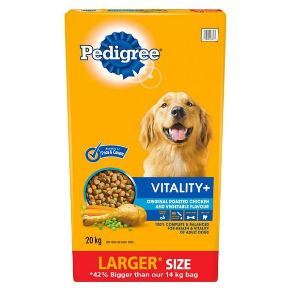 20KG PEDIGREE DOG FOOD VITALITY CHICKEN