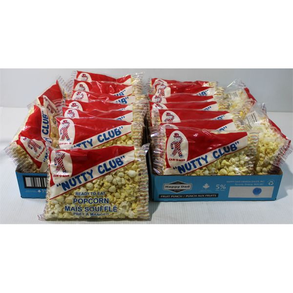 17 BAGS NUTTY CLUB READY TO EAT POPCORN