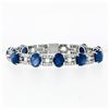 Image 1 : Platinum 43.57 ctw Burma No Heat Cabochon Star Sapphire & Diamond Tennis Bracele