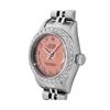 Image 2 : Rolex Ladies Stainless Steel Salmon Roman 18K White Gold Diamond Bezel Datejust