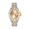 Image 2 : Rolex Ladies Two Tone Champagne Index Pyramid Diamond Bezel Jubilee Band With Ro