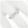 Image 3 : NEW 14k White Gold 1.38 ctw Round Prong Diamond 5 Stone Classic Wedding Band Rin