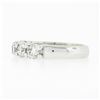 Image 6 : NEW 14k White Gold 1.38 ctw Round Prong Diamond 5 Stone Classic Wedding Band Rin