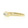 Image 5 : Antique 14k Yellow Gold Palladium Top .12 ctw Single Cut Diamond Channel Band Ri