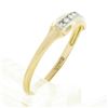Image 8 : Antique 14k Yellow Gold Palladium Top .12 ctw Single Cut Diamond Channel Band Ri