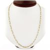 Image 1 : New Italian 14k Yellow Gold 22" 3.25mm Oval Paperclip Link Unisex Chain Necklace