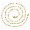 Image 3 : New Italian 14k Yellow Gold 22" 3.25mm Oval Paperclip Link Unisex Chain Necklace
