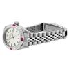 Image 4 : Rolex Ladies Stainless Steel Silver Index Diamond And Ruby Date Watch With Rolex