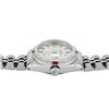 Image 5 : Rolex Ladies Stainless Steel Silver Index Diamond And Ruby Date Watch With Rolex