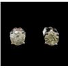 Image 1 : 1.16 ctw Diamond Stud Earrings - 14KT White Gold