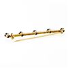 Image 6 : Antique 14k Gold 1.50 ctw Old Cut Montana Sapphire & Seed Pearl Bar Brooch Pin