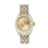 Image 2 : Rolex Ladies 18K Gold And Steel Champagne Index Hidden Clasp Datejust 26MM