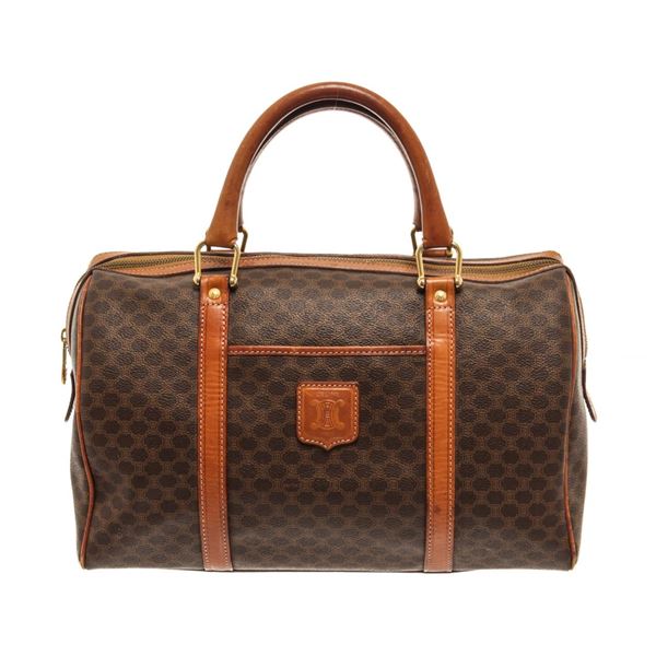 Celine Brown Macadam Boston Bag