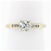 Image 1 : Antique Art Deco 18k White Gold 0.55 ctw European Diamond Solitaire & Accent Rin
