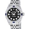 Image 1 : Rolex Ladies Quickset Stainless Steel Black Diamond Lugs And Sapphire Datejust 2