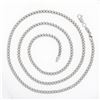 Image 4 : NEW Unisex Solid 14k White Gold 3.3mm 24" Miami Cuban Curb Link Chain Necklace