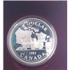 Image 1 : 1981 Canadian Trans-Canada Railway Centennial Dollar 23.3g 50% Silver