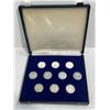 Image 2 : Canadian Silver Dollar Coin Set 1971-1980 233g 50% Silver
