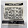 Image 1 : "End of an Era" Uncut Canadian One Dollar Bills