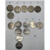Image 1 : 15 Canadian Nickel Dollars 1968-1972, 1974, 1976, 1978, 1980-1982