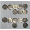 Image 1 : 15 Canadian Nickel Dollars 1968,1970, 1973-1975, 1979-1982, 1984