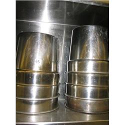 7 Sysco stainless steel inset pans