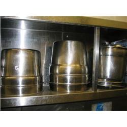 7 Sysco stainless steel inset pans