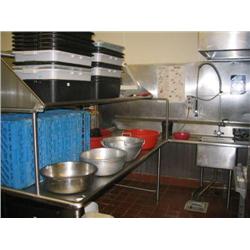 L Shaped Soiled Dish Table