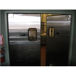 Stainless Double Doors w/ Window