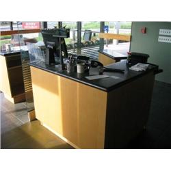 Cashier stand with door